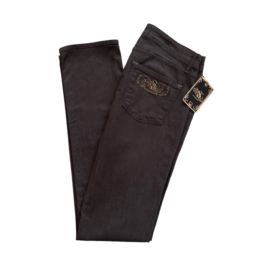 BeBe Grey Straight Up Sexy Straight Leg Jeans Size 28